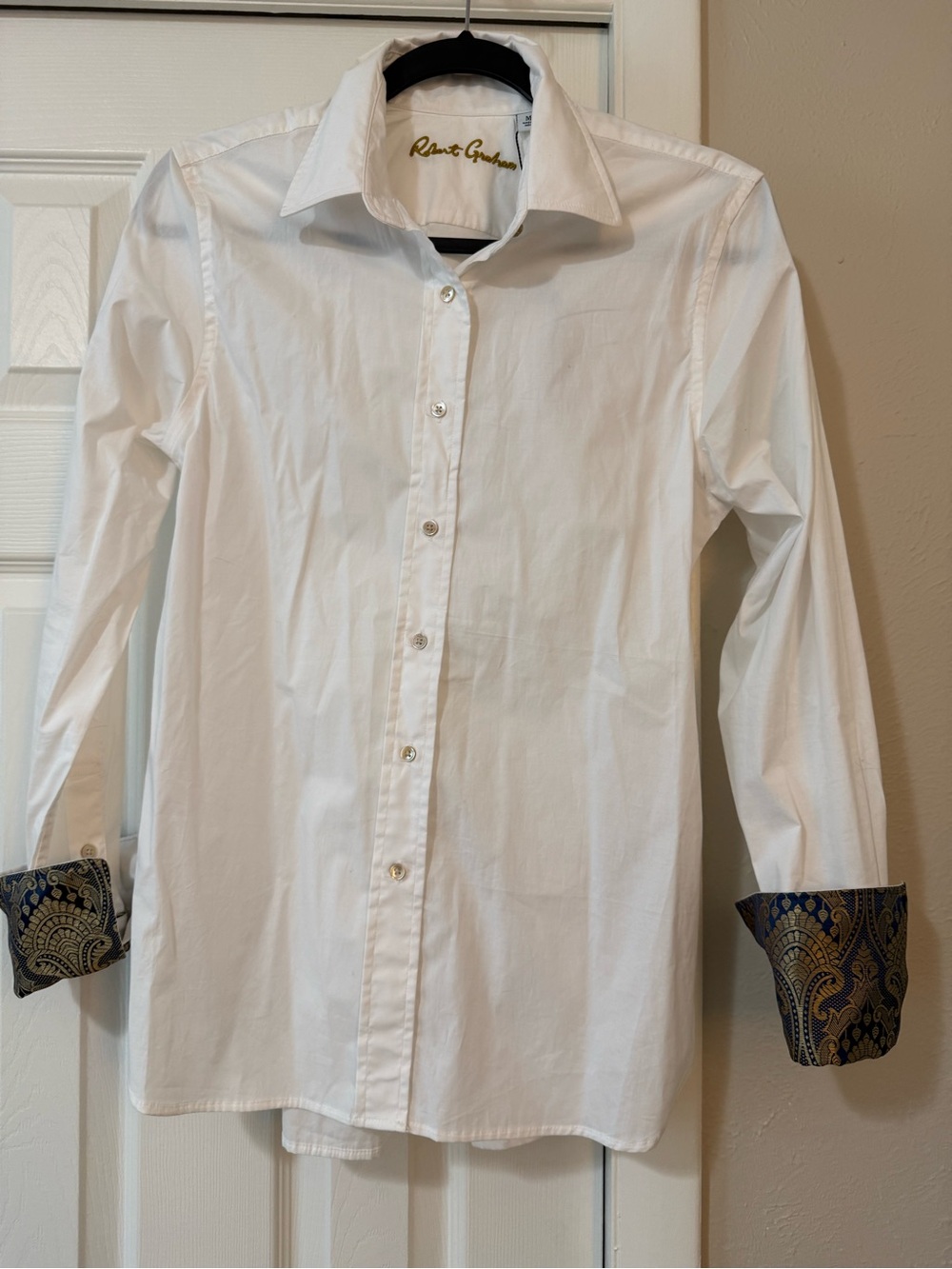 Robert Graham Women’s Priscilla Woven size Medium White